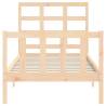 Solid Wood Bed Frame with Headboard 90x200 cm | Hipomarket