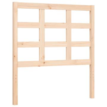 Solid Wood Bed Frame with Headboard 90x200 cm | Hipomarket