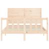 Solid Wood Bed Frame with Headboard 120x200 cm | HipoMarket