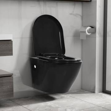 Wall Hung Rimless Toilet Ceramic Black | Upgrade Your Bathroom