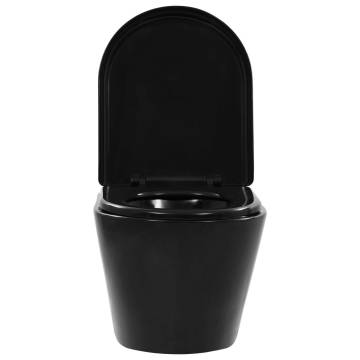 Wall Hung Rimless Toilet Ceramic Black | Upgrade Your Bathroom