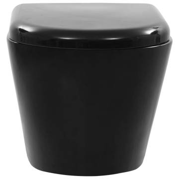 Wall Hung Rimless Toilet Ceramic Black | Upgrade Your Bathroom