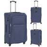 3 Piece Soft Case Trolley Set - Navy Blue | HipoMarket