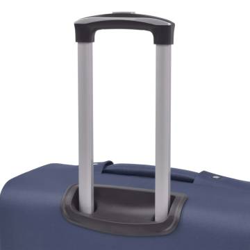 3 Piece Soft Case Trolley Set - Navy Blue | HipoMarket