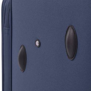 3 Piece Soft Case Trolley Set - Navy Blue | HipoMarket