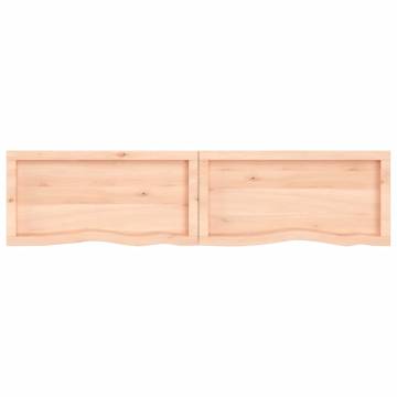 Wall Shelf 160x40x(2-6) cm Untreated Solid Wood Oak