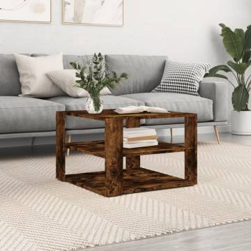 Stylish Smoked Oak Coffee Table | 59.5x59.5x40 cm