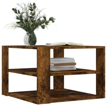 Stylish Smoked Oak Coffee Table | 59.5x59.5x40 cm