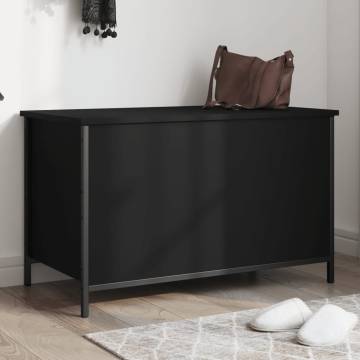 Storage Bench Black 80x42.5x50 cm | Stylish & Functional