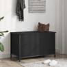 Storage Bench Black 80x42.5x50 cm | Stylish & Functional