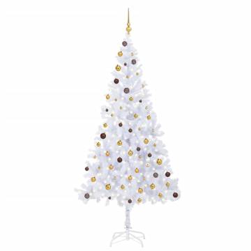 210cm Pre-lit Artificial Christmas Tree with Ball Set