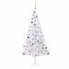 210cm Pre-lit Artificial Christmas Tree with Ball Set