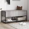 Storage Bench Grey Sonoma 100x42.5x47 cm Engineered Wood Colour grey sonoma Size 100 x 42.5 x 47 cm 