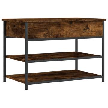 Shoe Bench Smoked Oak - Quality Engineered Wood Storage