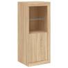 Sideboards with LED Lights - 3 pcs Sonoma Oak | HipoMarket