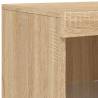 Sideboards with LED Lights - 3 pcs Sonoma Oak | HipoMarket