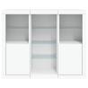 Stylish 3 pcs White Sideboards with LED Lights | Hipo Market