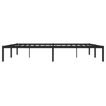 Metal Bed Frame Black 200x200 cm | Elegant & Sturdy Design