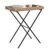 Folding Tray Table Beige 65x40x75 cm - Poly Rattan