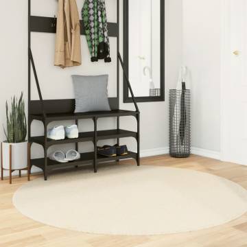 HUARTE Soft Washable Cream Rug Ø 160 cm - Ideal for Your Home