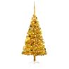 Artificial Pre-lit Christmas Tree with Ball Set Gold 180 cm PET Colour gold Size 180 x 93 cm Quantity in Package 1 Number of Branch Tips 