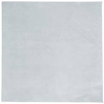 HUARTE Short Pile Soft Blue Rug 240x240 cm - Washable & Durable