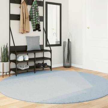 Soft & Washable Blue Rug - HUARTE Ø 200 cm | HipoMarket