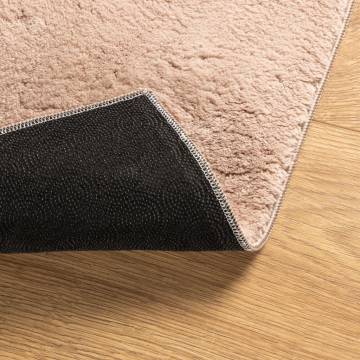 HUARTE Short Pile Soft Washable Rug 80x150 cm - Blush