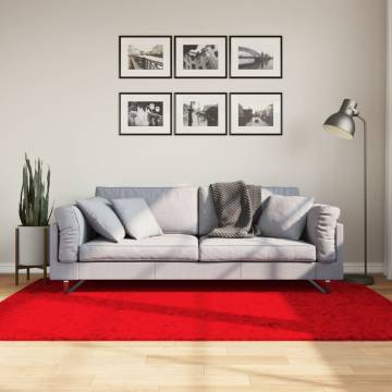 Rug HUARTE: Soft & Washable Red 140x200 cm | Hipomarket