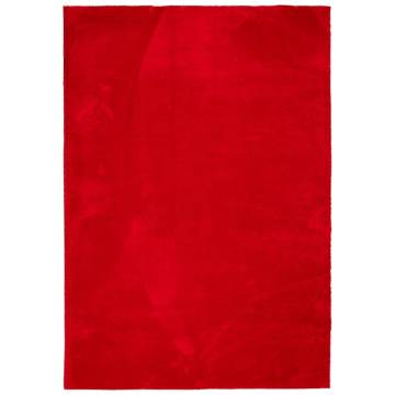 Rug HUARTE: Soft & Washable Red 140x200 cm | Hipomarket