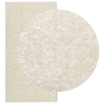 Rug ISTAN High Pile Shiny Look Cream 80x150 cm - Hipomarket