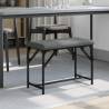 Dining Bench Dark Grey 62x32x45 cm Steel and Fabric Colour dark grey Size 62 x 32 x 45 cm 