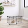 8-Panel Pet Cage with Door Black 35x35 cm Steel Size 4.3 cm Model 8-panel with door 