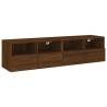 Brown Oak TV Wall Cabinets - 2 pcs | HipoMarket