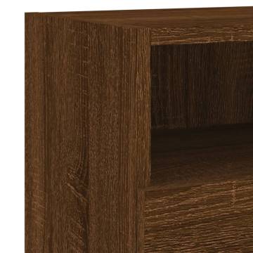 Brown Oak TV Wall Cabinets - 2 pcs | HipoMarket