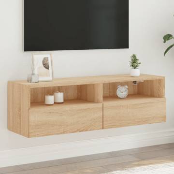 TV Wall Cabinet Sonoma Oak - Space-Saving Storage Solution