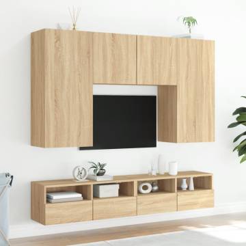 TV Wall Cabinet Sonoma Oak - Space-Saving Storage Solution