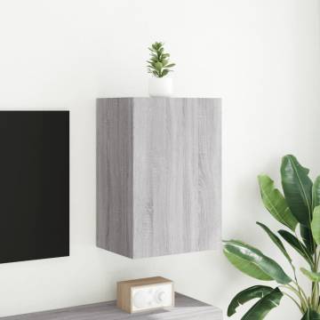 Grey Sonoma TV Wall Cabinet - Space-Saving Design | HipoMarket