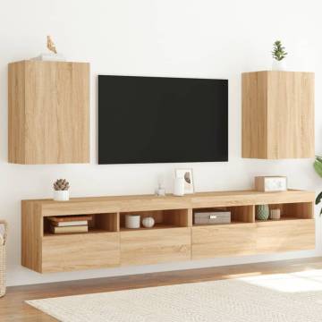 Sonoma Oak TV Wall Cabinets - Stylish & Functional Storage