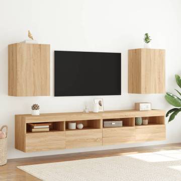 Sonoma Oak TV Wall Cabinets - Stylish & Functional Storage