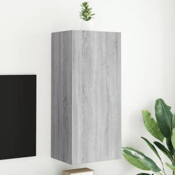 TV Wall Cabinet Grey Sonoma - Stylish Storage Solution