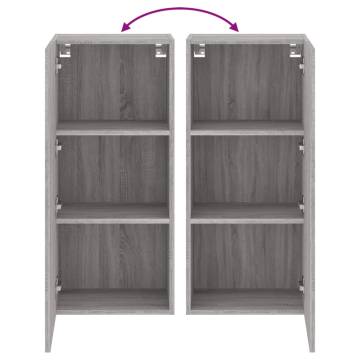 TV Wall Cabinet Grey Sonoma - Stylish Storage Solution