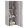 Stylish Grey Sonoma TV Wall Cabinet - Space-Saving Solution