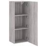 Stylish Grey Sonoma TV Wall Cabinet - Space-Saving Solution