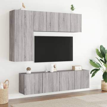 TV Cabinet Wall-Mounted Grey Sonoma - Modern Storage Solution