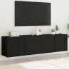 TV Cabinets Wall-mounted 2 pcs Black 80x30x41 cm Colour black Quantity in Package 2 Width 80 cm 