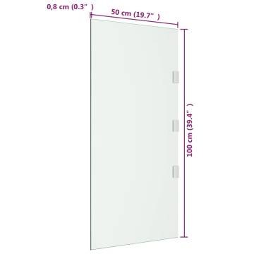 2 Piece Side Panels for Door Canopy - Tempered Glass - Hipomarket