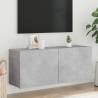 TV Cabinet Wall-mounted Concrete Grey 100x30x41 cm Colour concrete grey Quantity in Package 1 Width 100 cm 