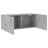 Stylish Wall-Mounted TV Cabinet - Concrete Grey - 100x30x41 cm