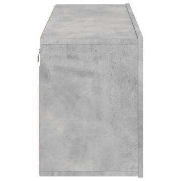 Stylish Wall-Mounted TV Cabinet - Concrete Grey - 100x30x41 cm